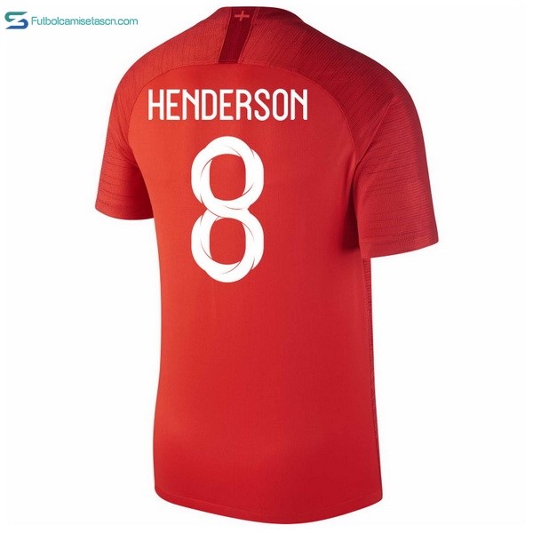 Camiseta Inglaterra 2ª Henderson 2018 Rojo